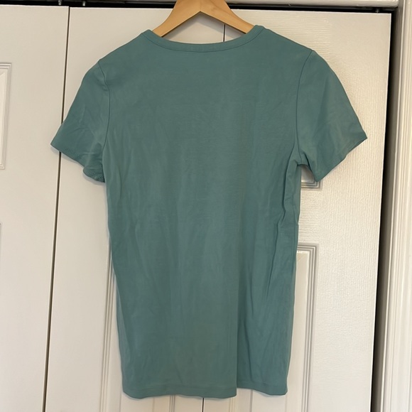 Woman’s straight fit teal t-shirt - Picture 2 of 4